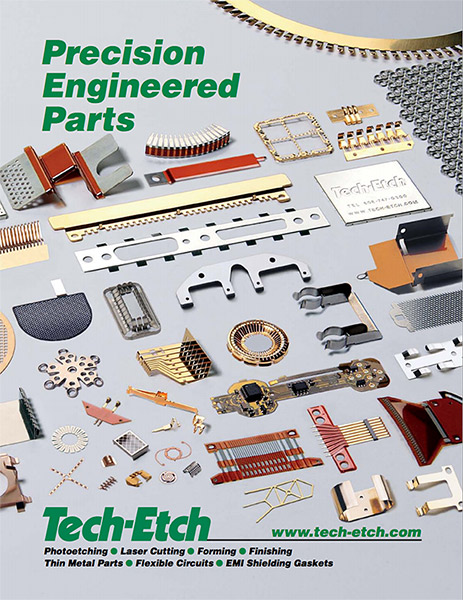 Brochure Describes Photo Etching of Thin Metal Parts, Board Level Shielding and Flexible Circuits